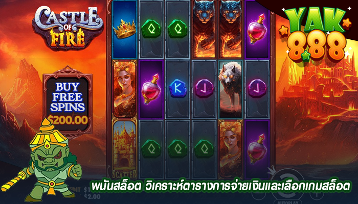 พนันสล็อต วิเคราะห์ตารางการจ่ายเงินและเลือกเกมสล็อต