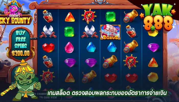 เกมสล็อต ตรวจสอบผลกระทบของอัตราการจ่ายเงิน